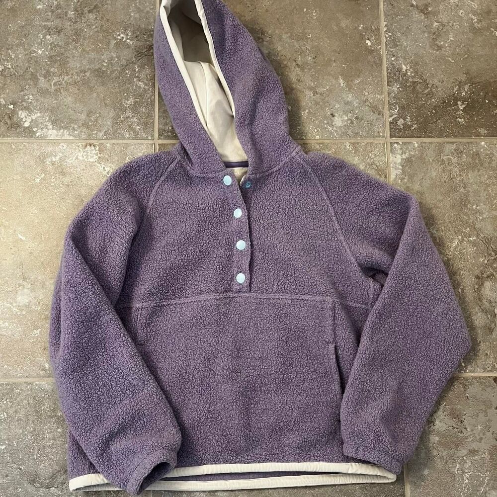 Outdoor-voices Women's Purple and White Hoodie